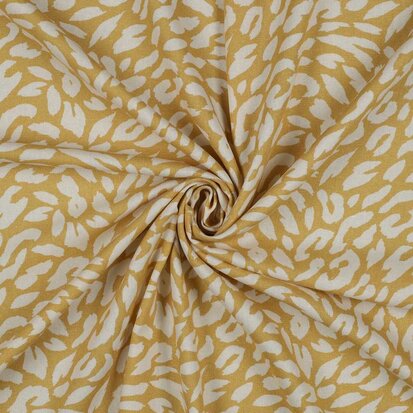 Verhees 04738.001 LINEN VISCOSE ANIMAL YELLOW 70%VI/30%LI