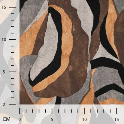 Quality PC2500-520D Viscose/Ea Jersey Print De Luxe 95% Viscose - 5% Spandex Graphic leaves sand