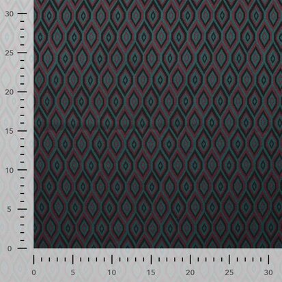 Quality Q22749-944D Jacquard Kensi 50072031 10 M 58% Rayon - 37% Polyester - 5% Spandex Petrol